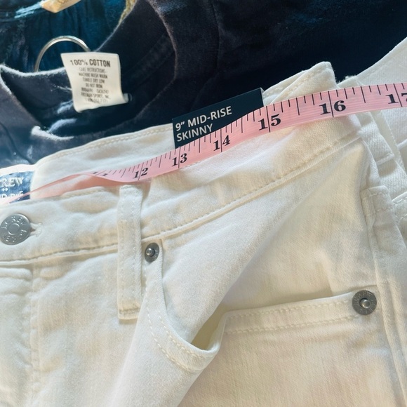 J. crew Mid Rise Skinny Jean White Denim NWT 31 tall - Picture 10 of 10